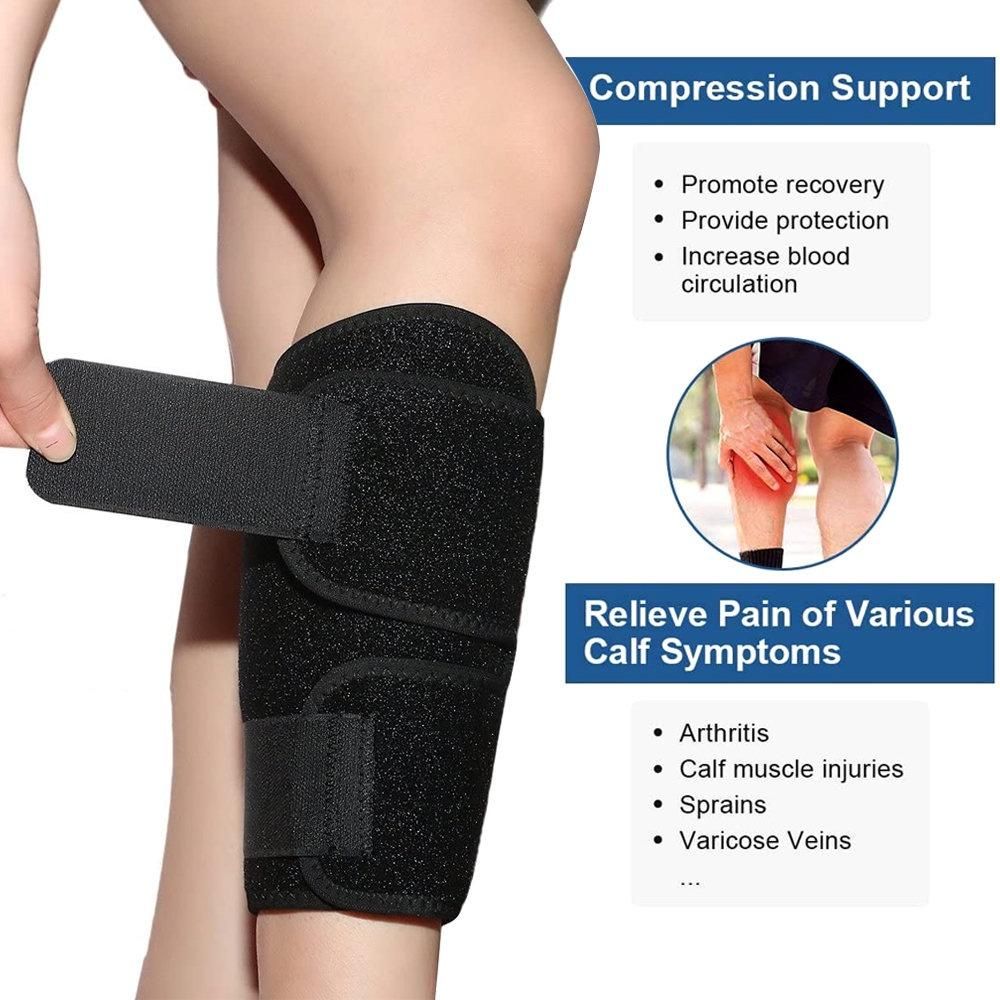 1Pcs Calf Shin Support Brace, Adjustable Calf Brace Compression Leg Sleeve Wrap