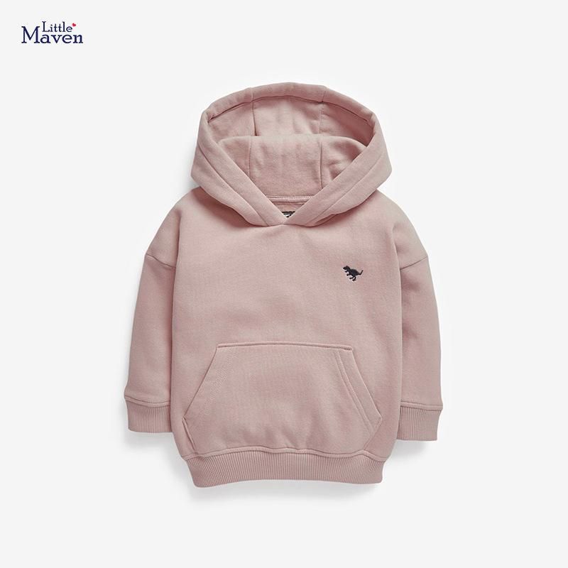 Factory Wholesale Boy's Hoody Winter Thicken Thermal Baby's Top Solid Color Cold-Proof Hoo