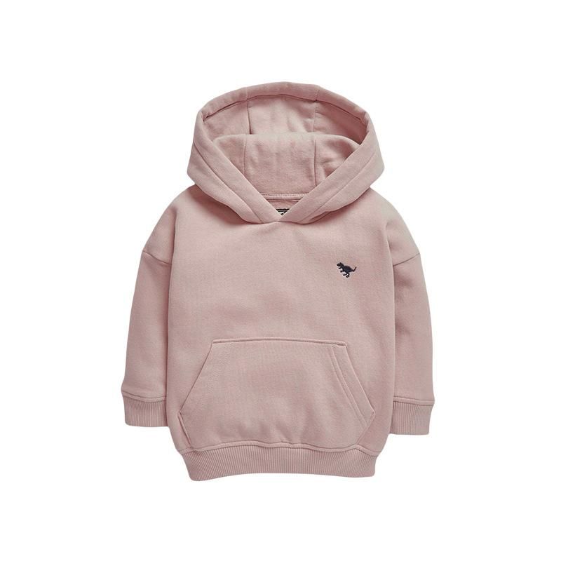 Factory Wholesale Boy's Hoody Winter Thicken Thermal Baby's Top Solid Color Cold-Proof Hoo