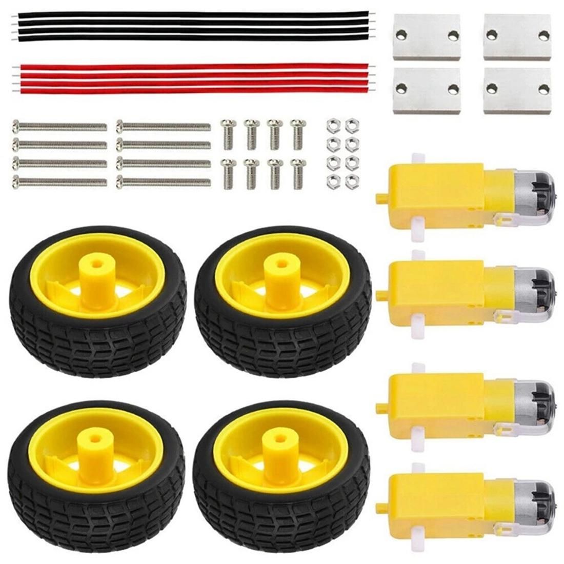 Gear+Motor+Rubber Wheel Kit for DIY Smart Car Robot