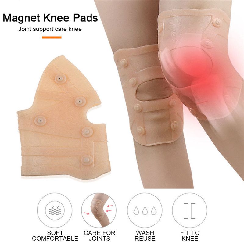 Magnetic Therapy Knee Pads Silicone  Arthritis Pressure Corrector Massage Pain Relief Arthritis Knee Patella Sleeve(#1PC Knee Brace)