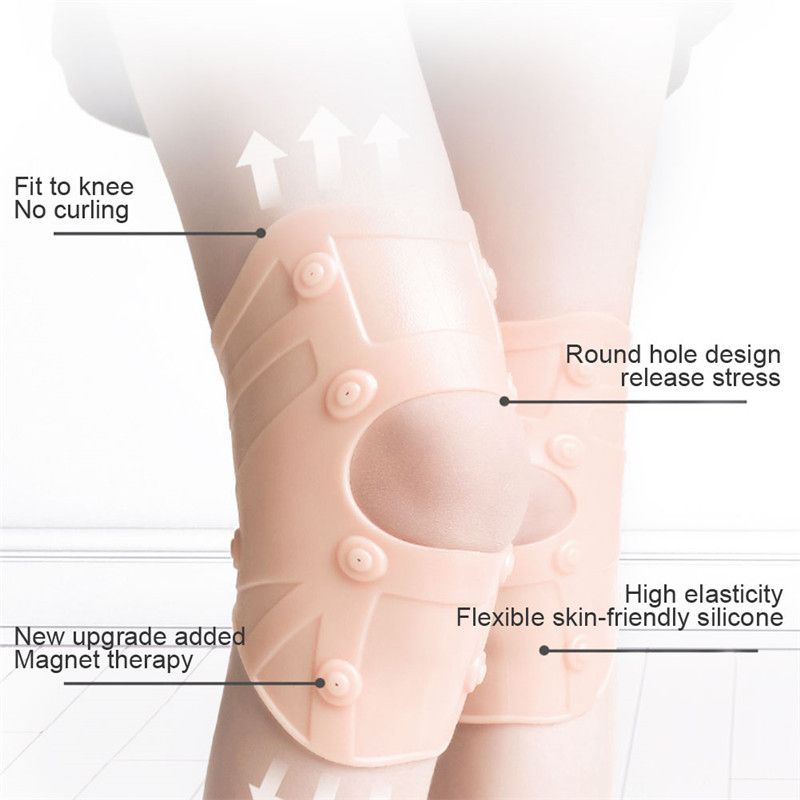 Magnetic Therapy Knee Pads Silicone  Arthritis Pressure Corrector Massage Pain Relief Arthritis Knee Patella Sleeve(#1PC Knee Brace)