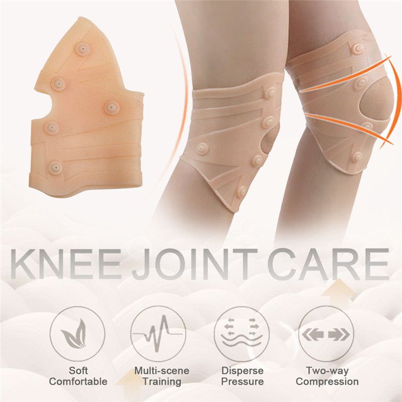 Magnetic Therapy Knee Pads Silicone  Arthritis Pressure Corrector Massage Pain Relief Arthritis Knee Patella Sleeve(#1PC Knee Brace)