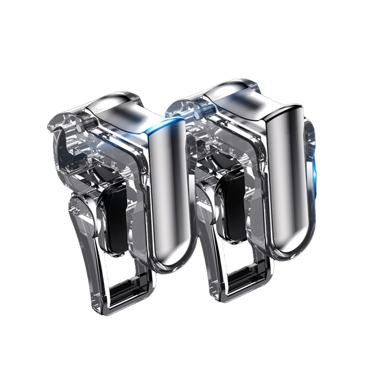 2Pcs GT01 Trigger Buttons Mini Multifunctional-Metal Silver