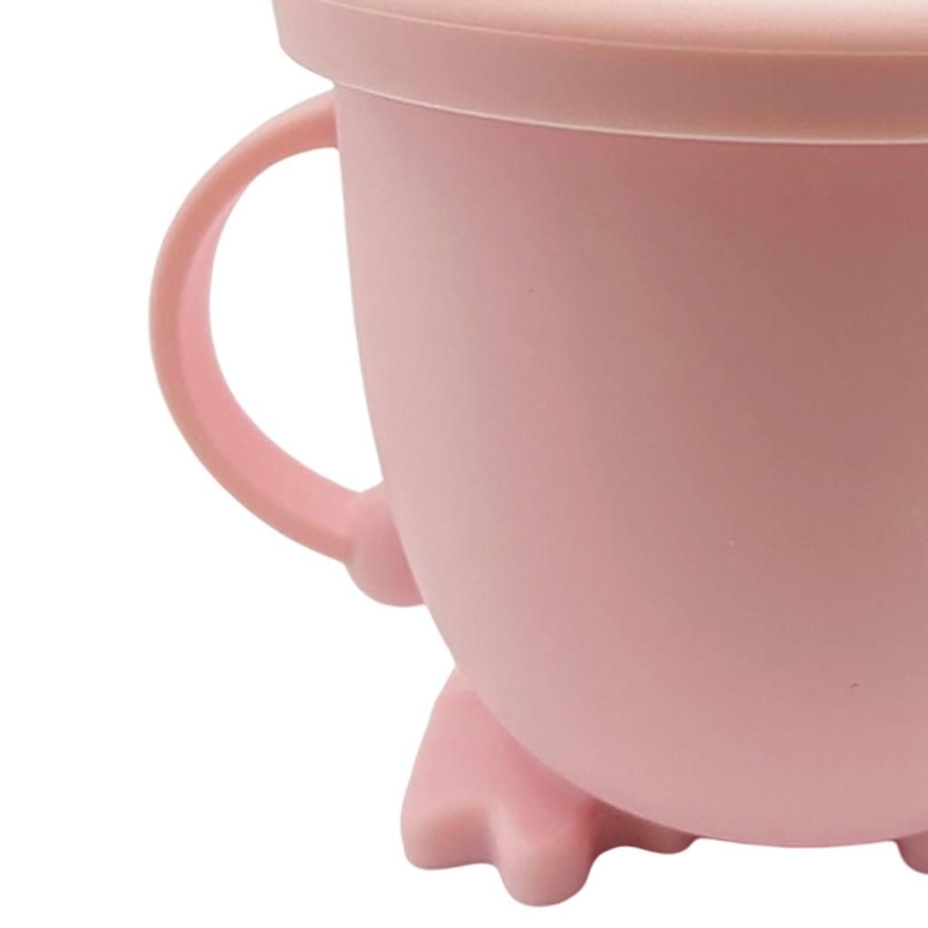Baby Silicone Sippy Cups Drink Training With Lids 5.6 Oz Baby Pink