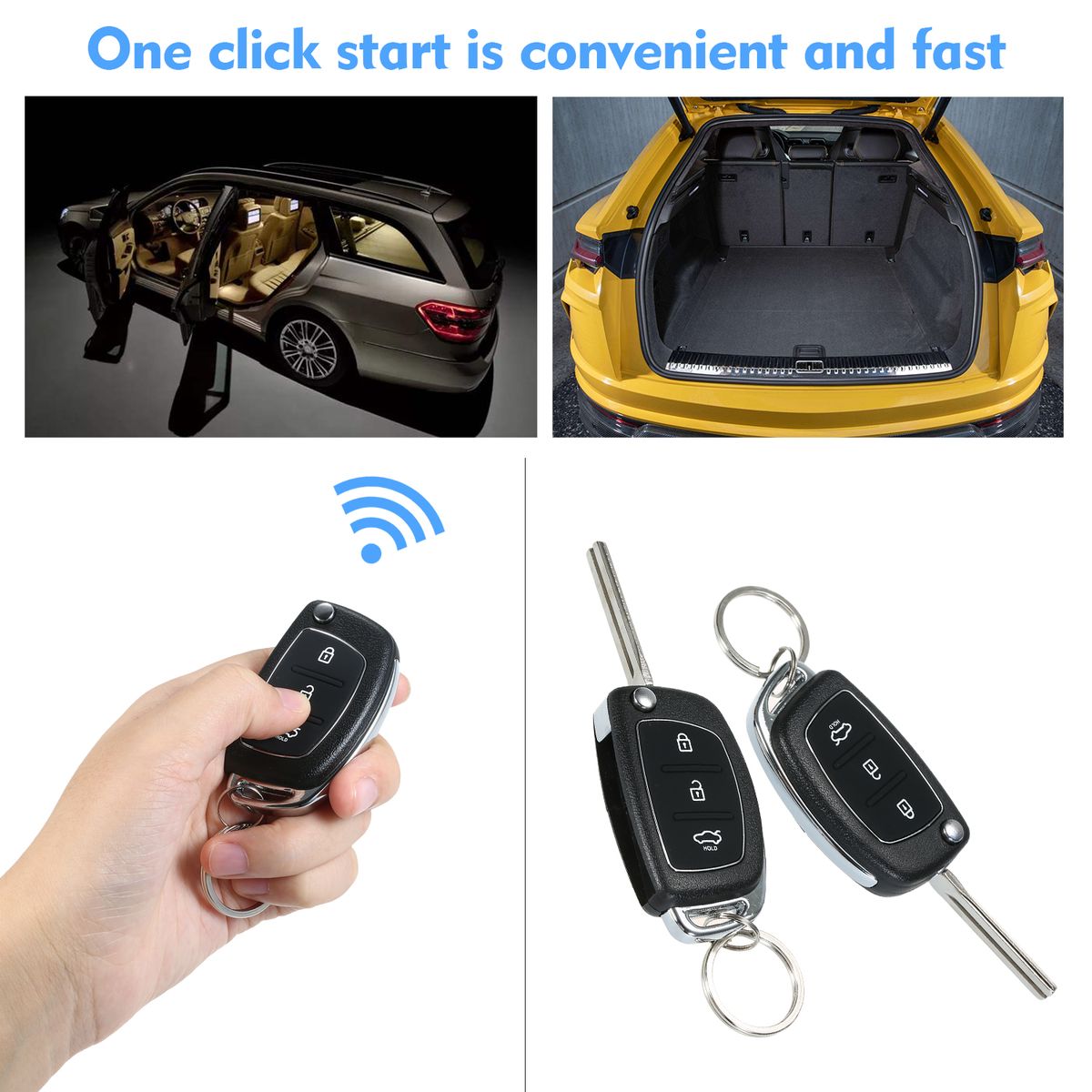 Universal Car Door Lock Trunk Release Keyless Entry System