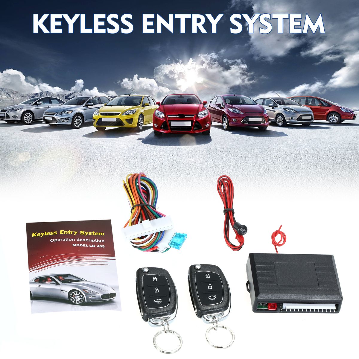 Universal Car Door Lock Trunk Release Keyless Entry System