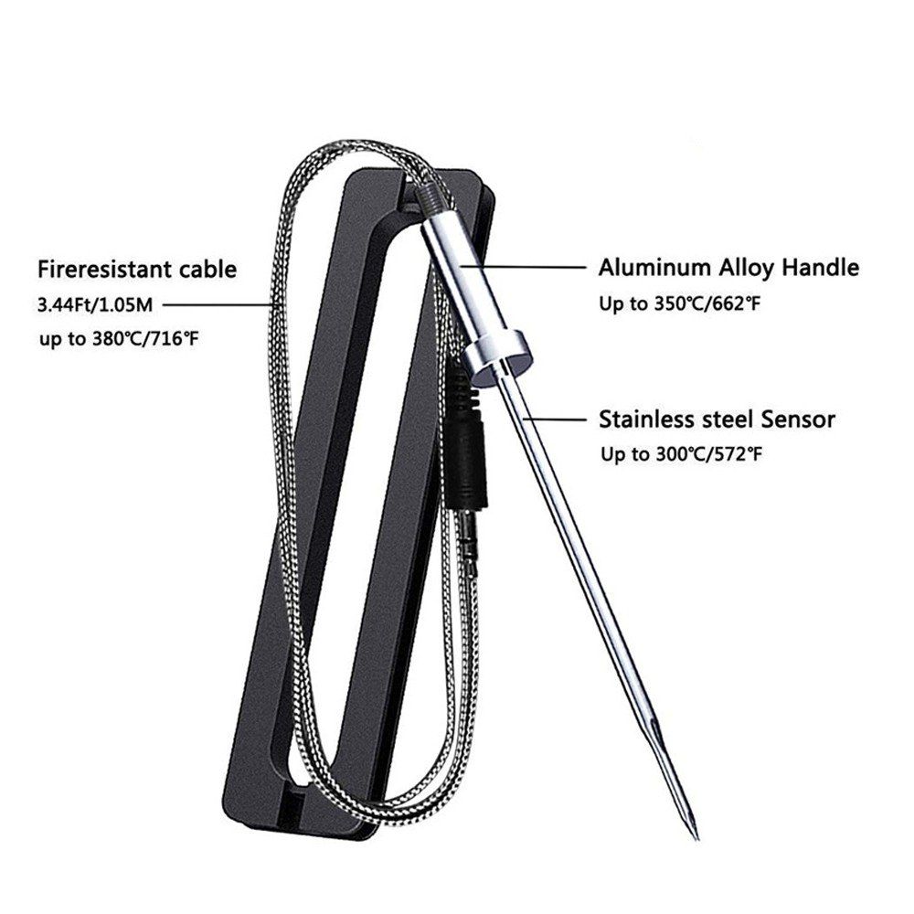 Wireless BT Barbecue Thermo-meter Probe Baking Thermo-meter