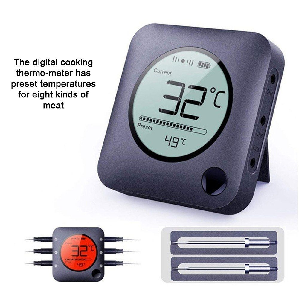 Wireless BT Barbecue Thermo-meter Probe Baking Thermo-meter