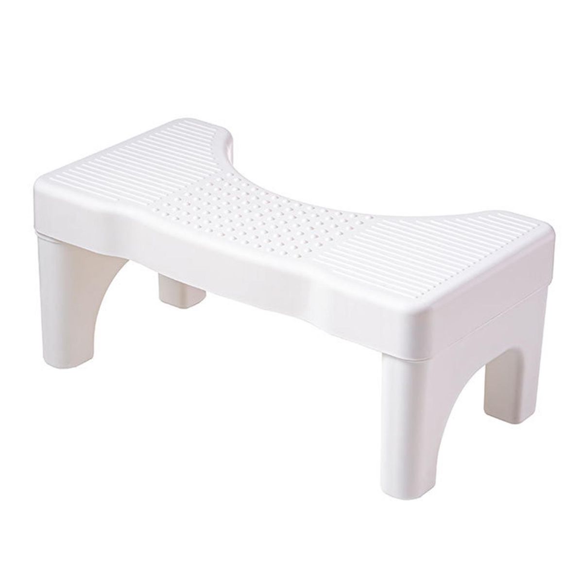 High Strength Toilet Footstool Squatease Portable Non-slip for Ages White