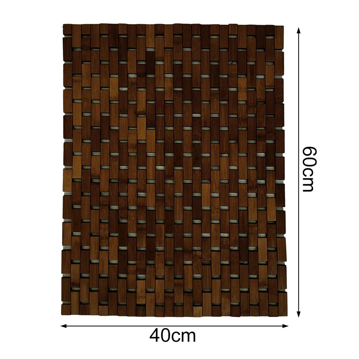 Bamboo Shower Mat Wooden SPA Kitchen Floor Rug Pad Ebony