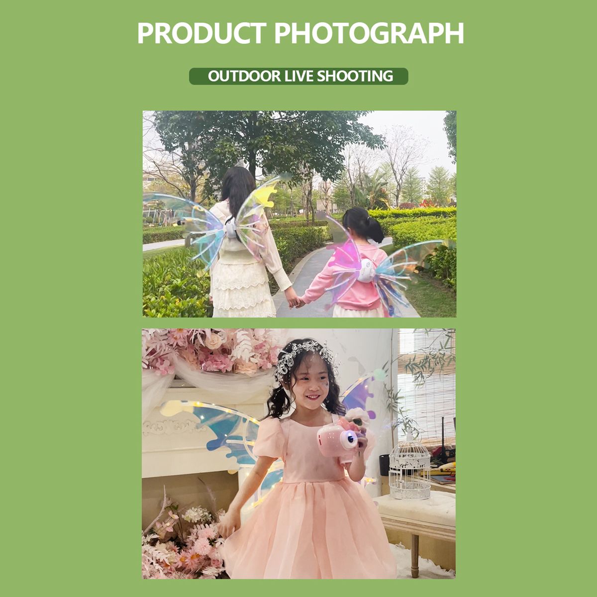 Elf Wings Fairy Wings Costume Accessory For Women Kid Girl