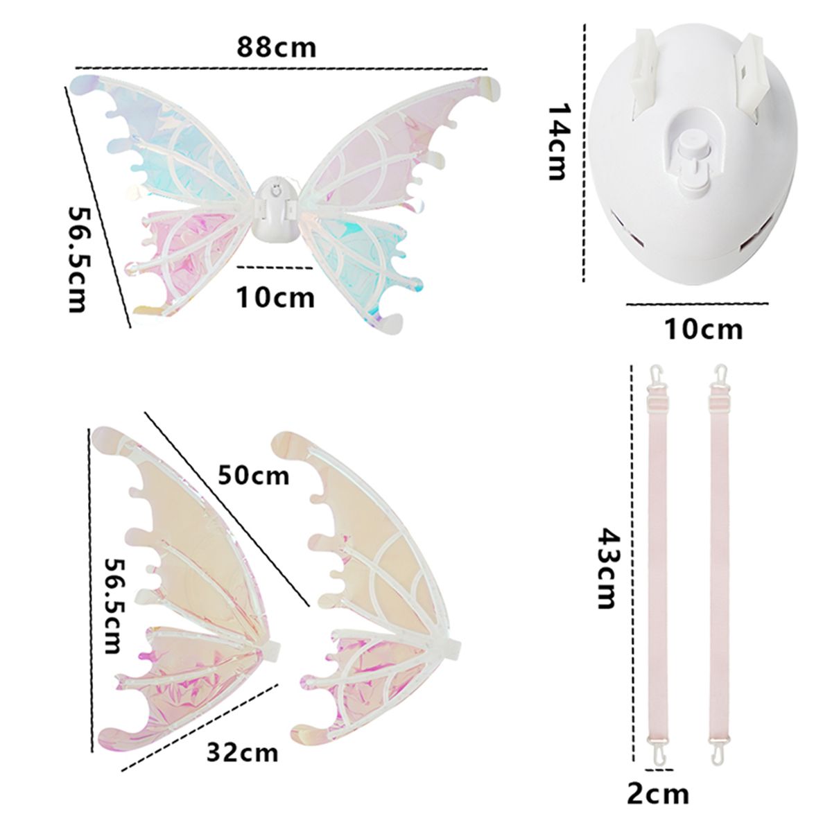 Elf Wings Fairy Wings Costume Accessory For Women Kid Girl