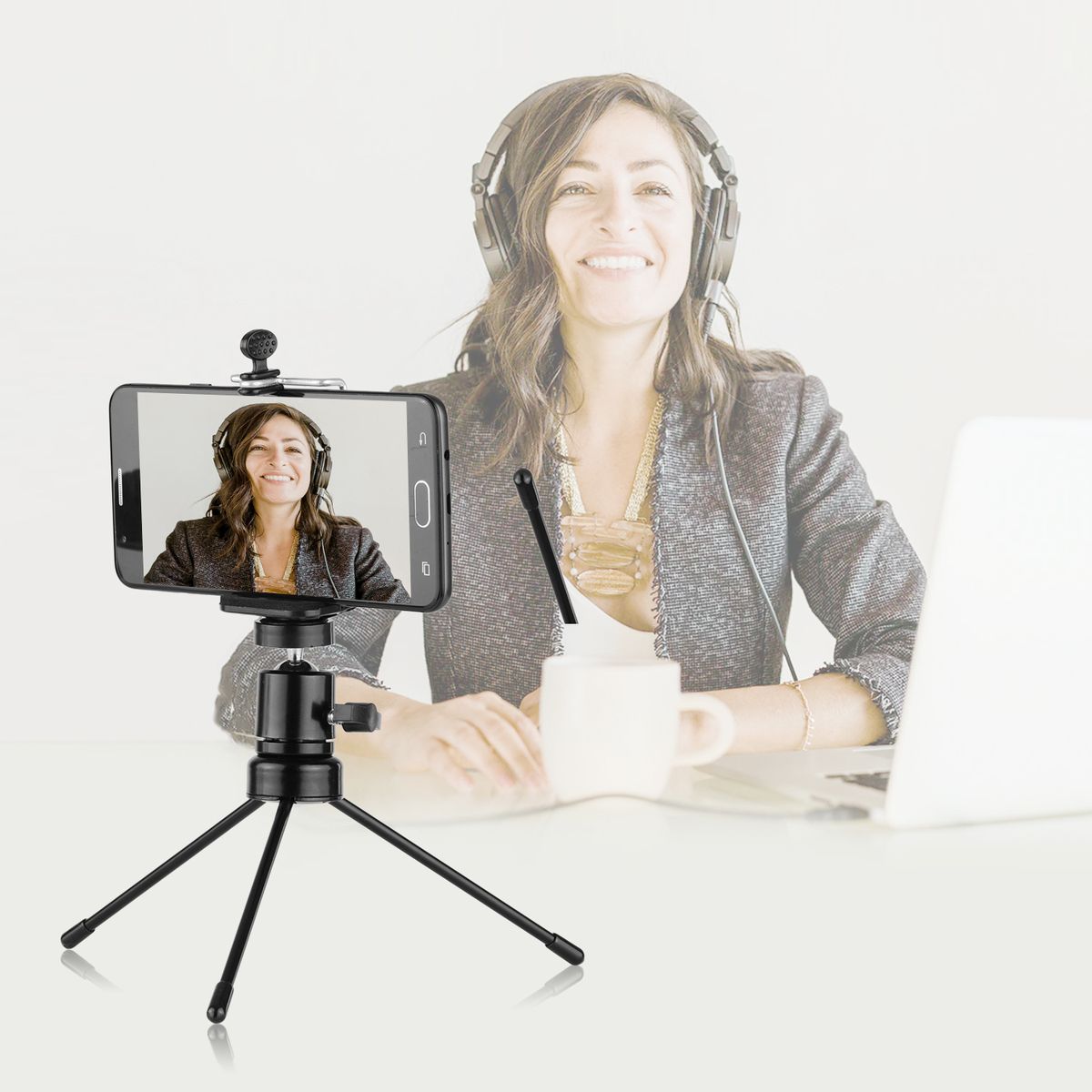 Table Ball Head Tripod Kit 360 Degree Rotatable U-shape Slot