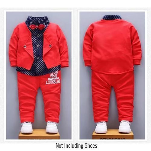 Long-sleeve Cardigan Children's Gentleman Boys' Bow Tie Sweater Two-piece Suit