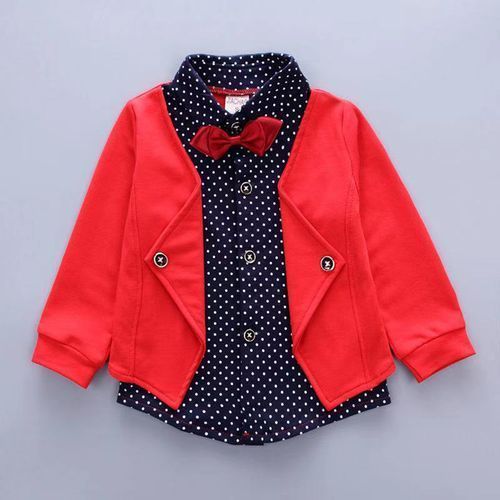 Long-sleeve Cardigan Children's Gentleman Boys' Bow Tie Sweater Two-piece Suit
