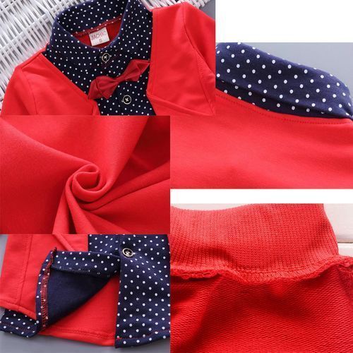 Long-sleeve Cardigan Children's Gentleman Boys' Bow Tie Sweater Two-piece Suit