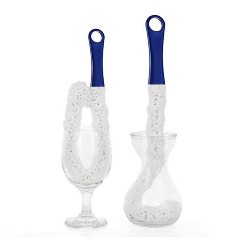 Bottle Cleaning Brush - Set of 2 Flexible Bottle Scourer - Multi-Function Household Cleaning Tools for Cleaning of Wine Decant