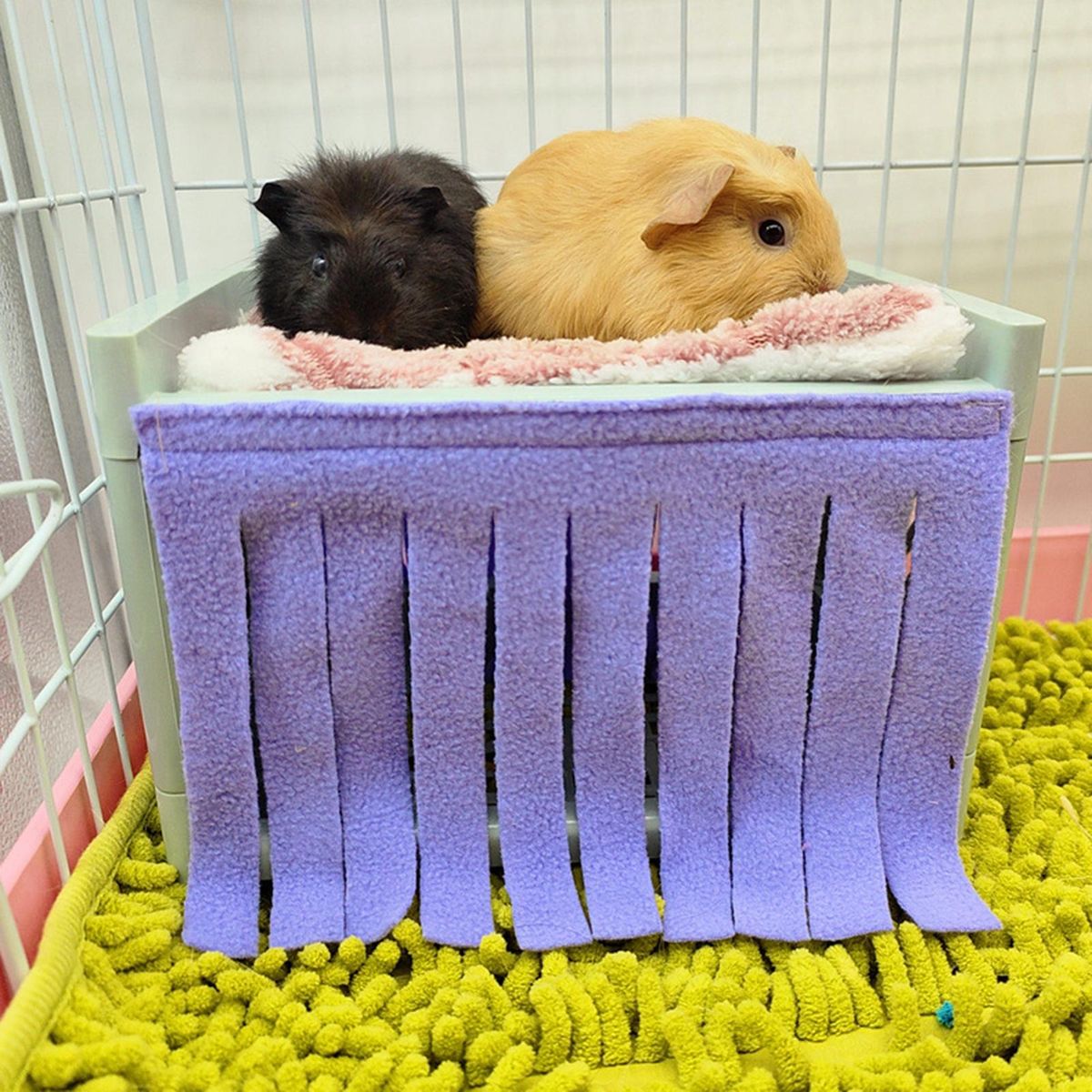 2Pcs Hamster Den Tassel Guinea Pig Hamster Pets Bed Tassel Purple