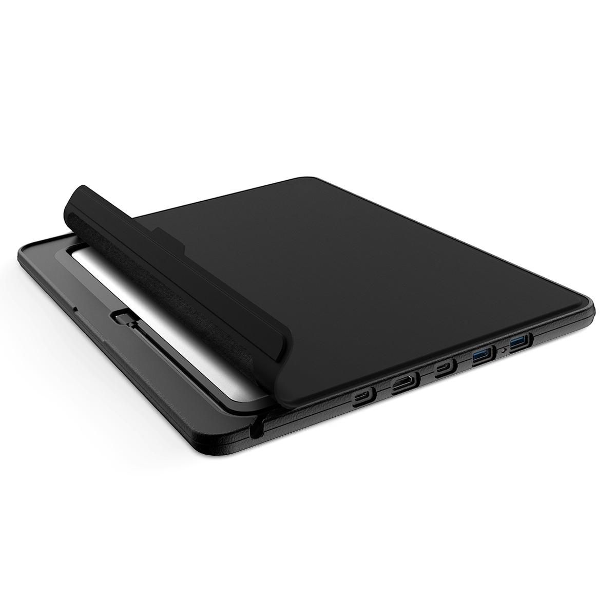 dodocool 5-in-1 Multifunctional USB-C Hub Laptop Case with Type-C Power Delivery 4K Video HD Output Port USB-C 3.0 Port and 2 SuperSpeed USB 3.0 Ports for 14 Inch and below Laptop Black