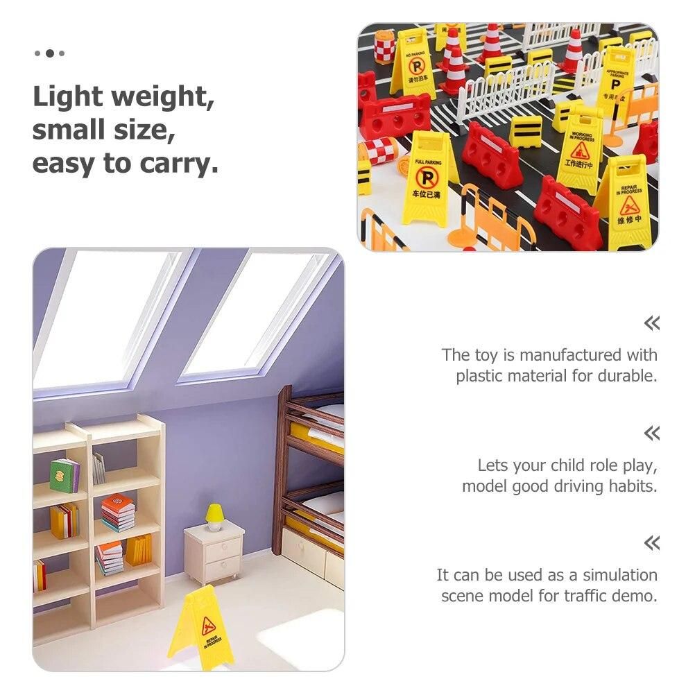 Transportation Toy Model Traffic Signs Plaything Plastic Traffic Coness Kids Street Road Learning Plastic Child Cones