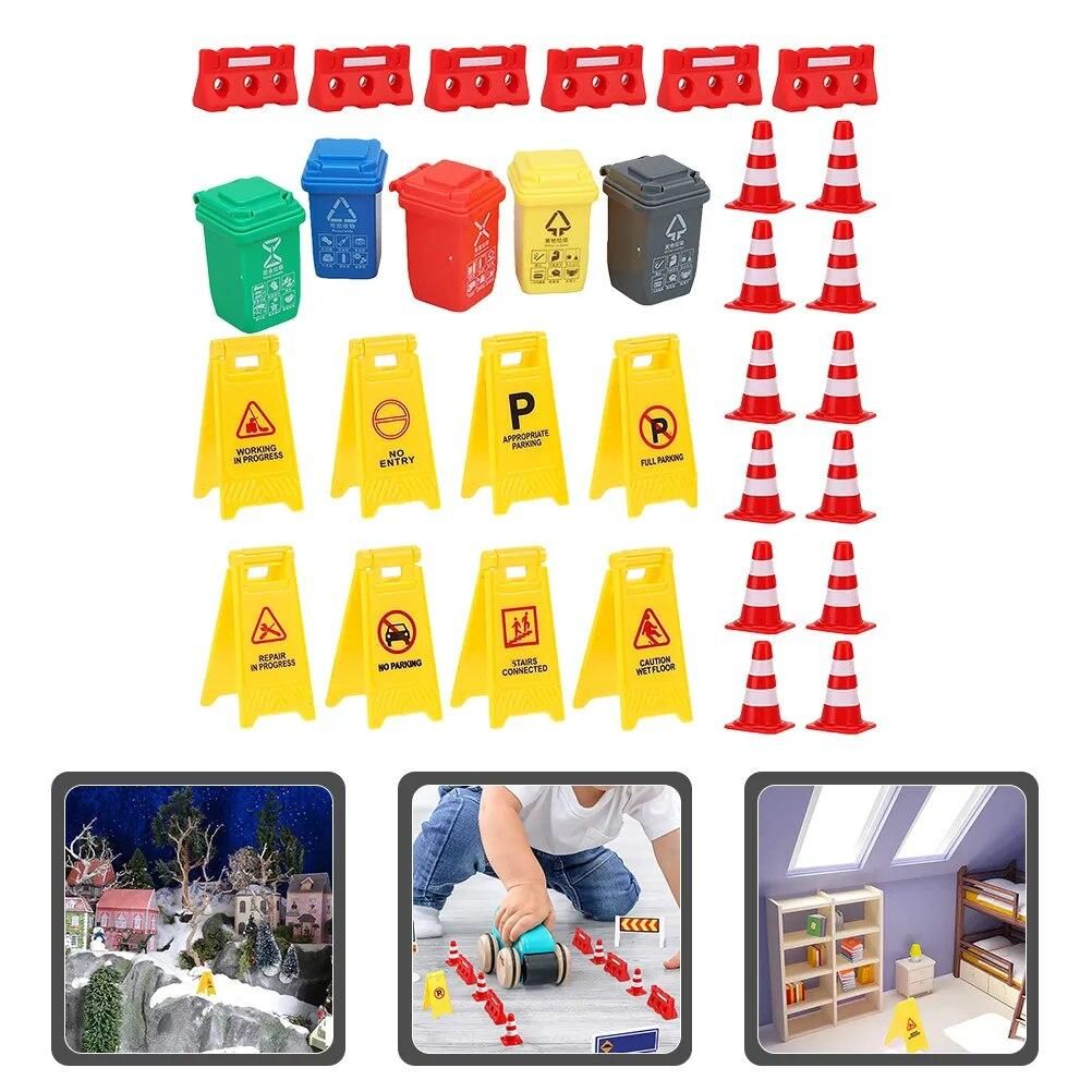 Transportation Toy Model Traffic Signs Plaything Plastic Traffic Coness Kids Street Road Learning Plastic Child Cones
