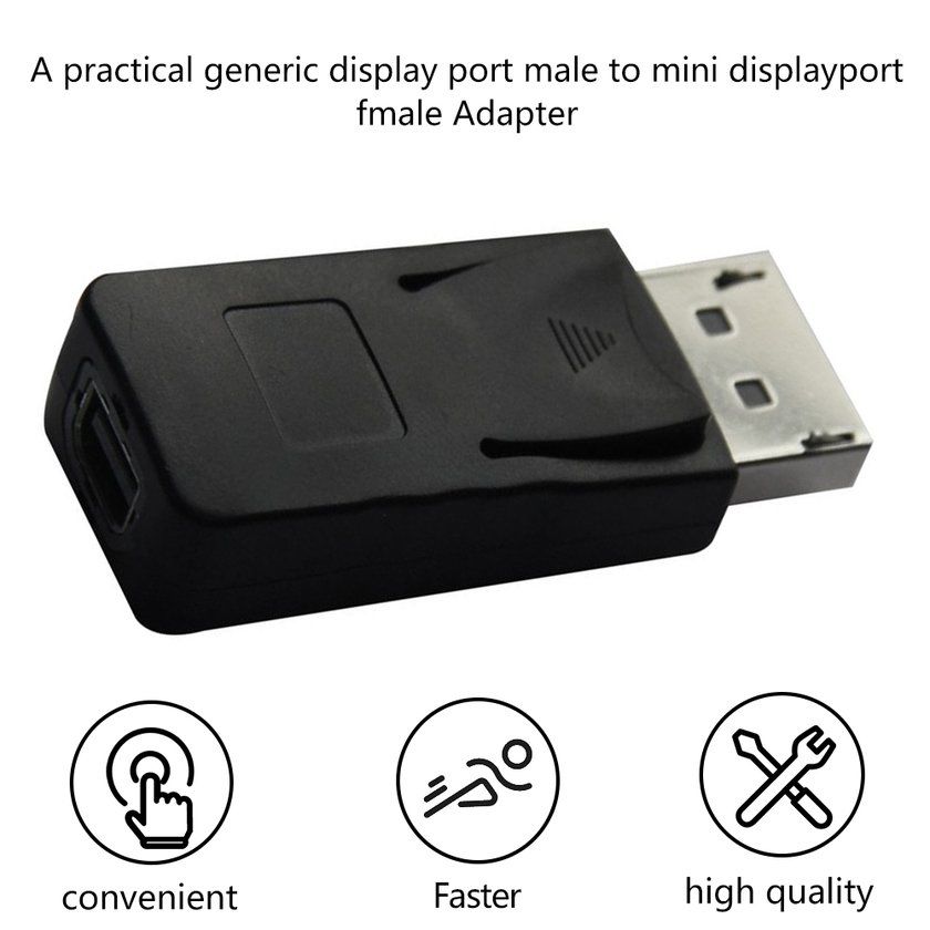 Bla K DP Displayport Male To Mini DisplayPort Female Mini DP  Onvertor Adapter-bla K