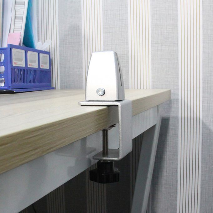 Office Desktop Partition Bracket Screen Clamp Office Cubicle White