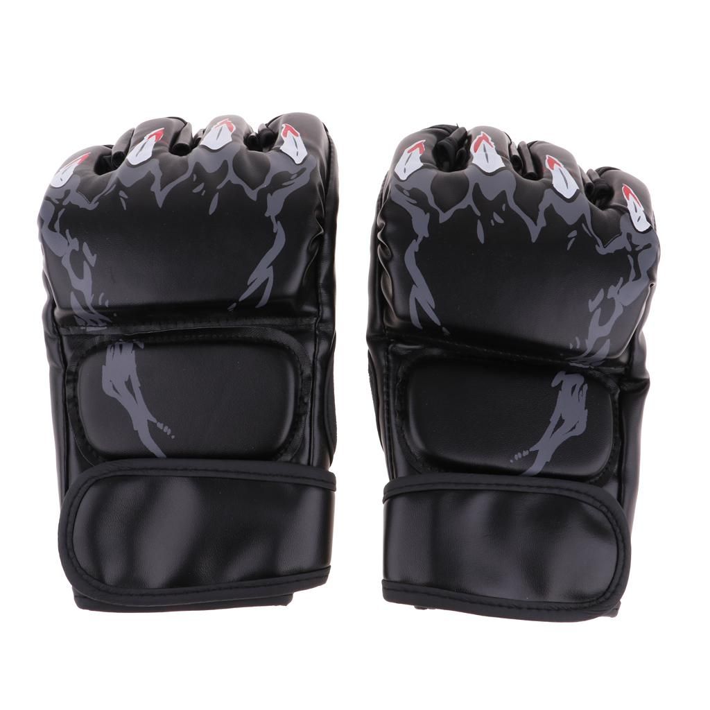 MMA  Half-Finger Boxing Fight  Sparring Punching Black1