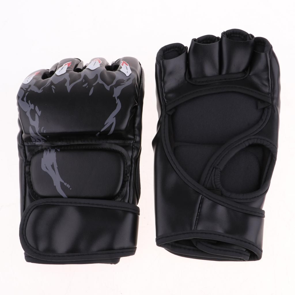 MMA  Half-Finger Boxing Fight  Sparring Punching Black1