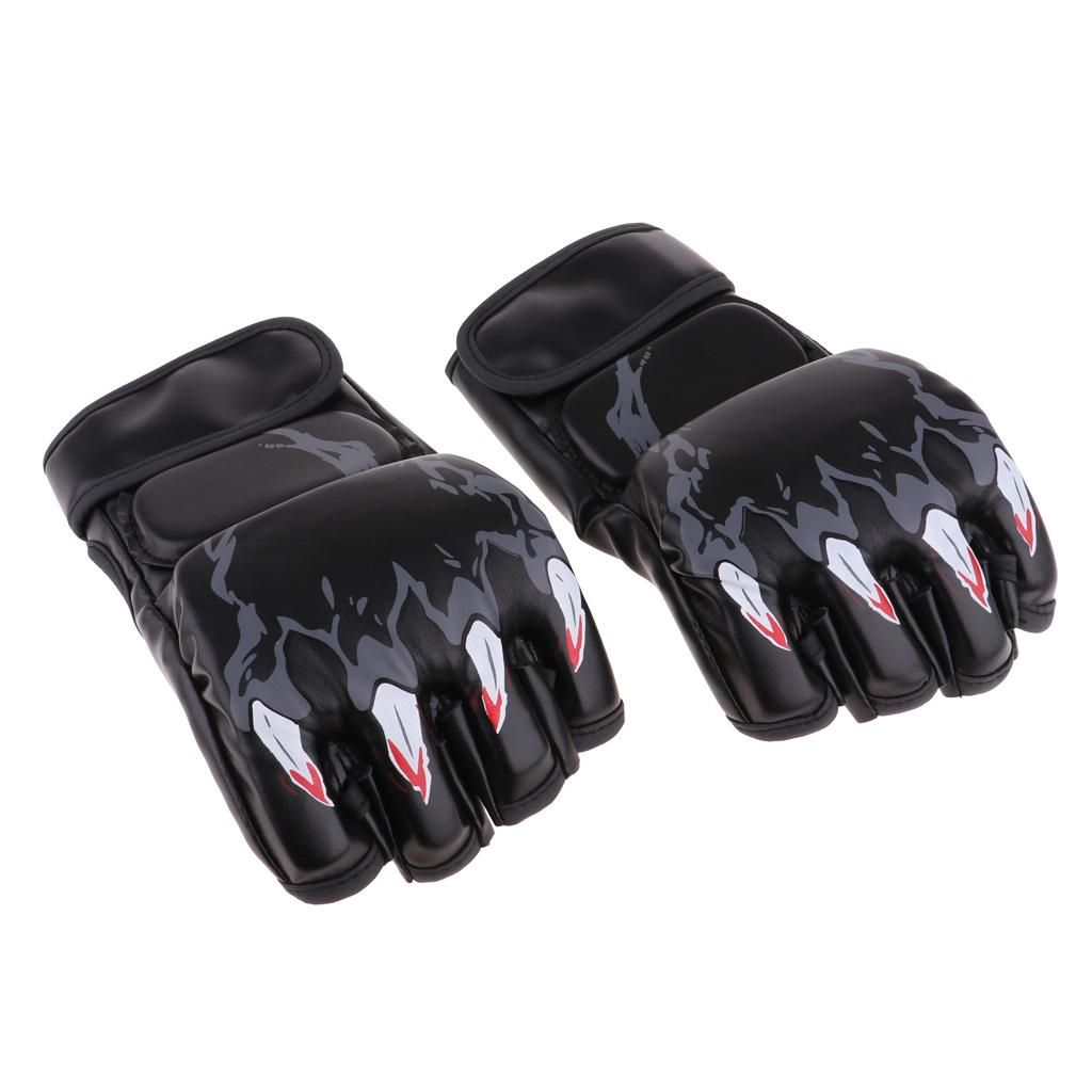 MMA  Half-Finger Boxing Fight  Sparring Punching Black1