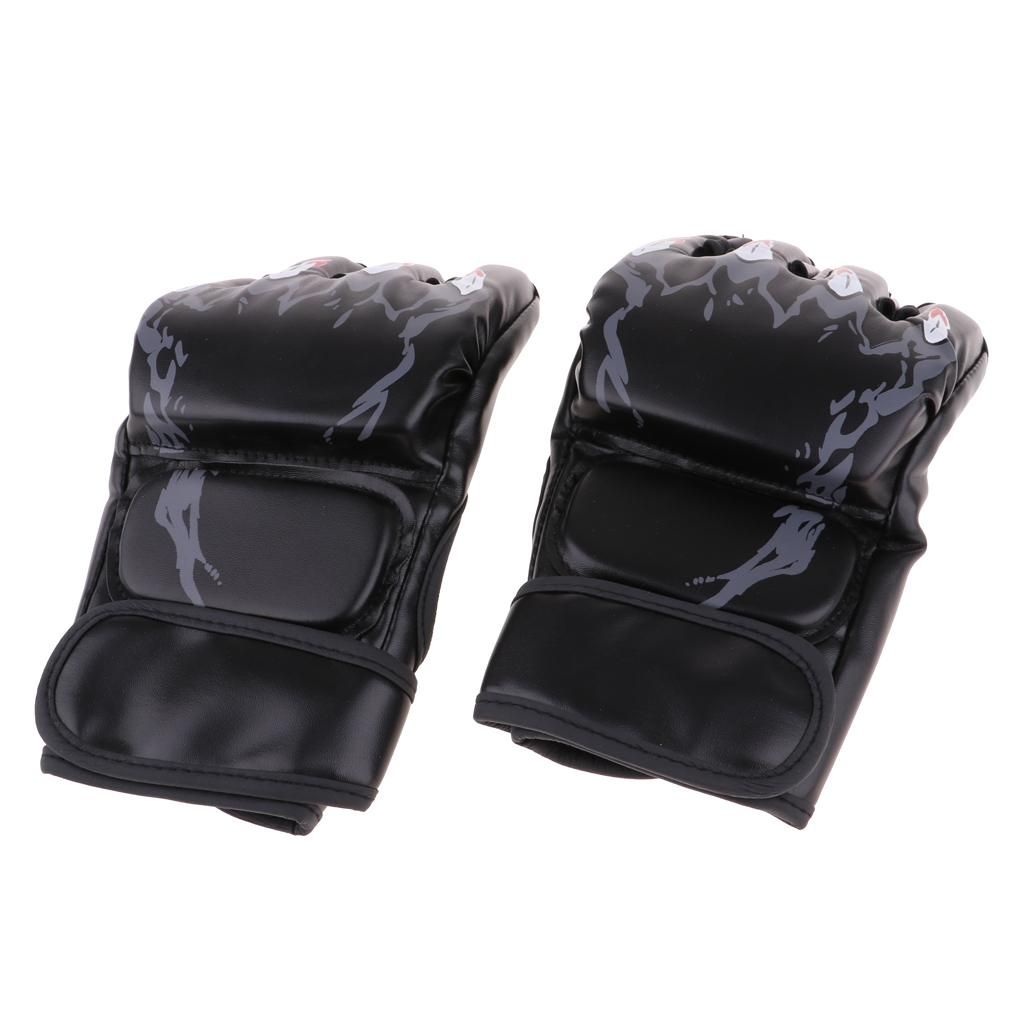 MMA  Half-Finger Boxing Fight  Sparring Punching Black1
