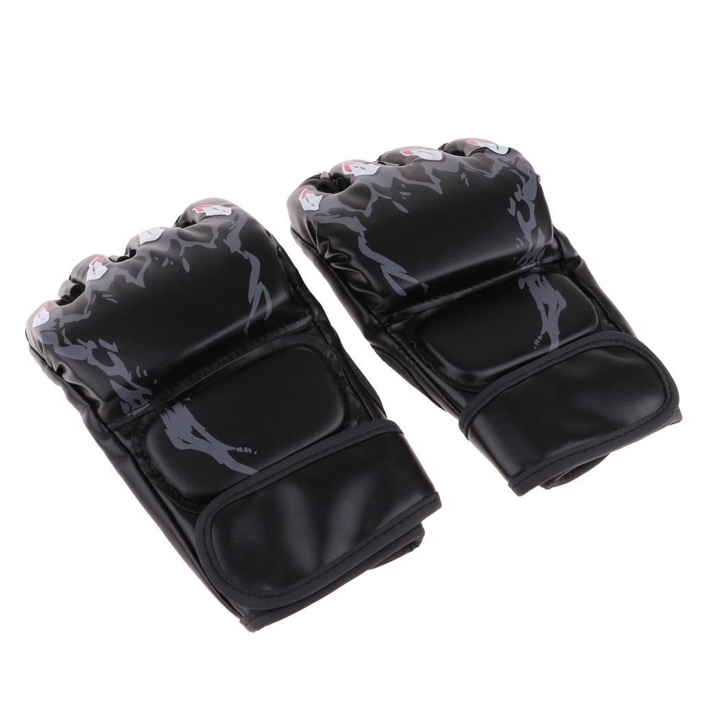 MMA  Half-Finger Boxing Fight  Sparring Punching Black1