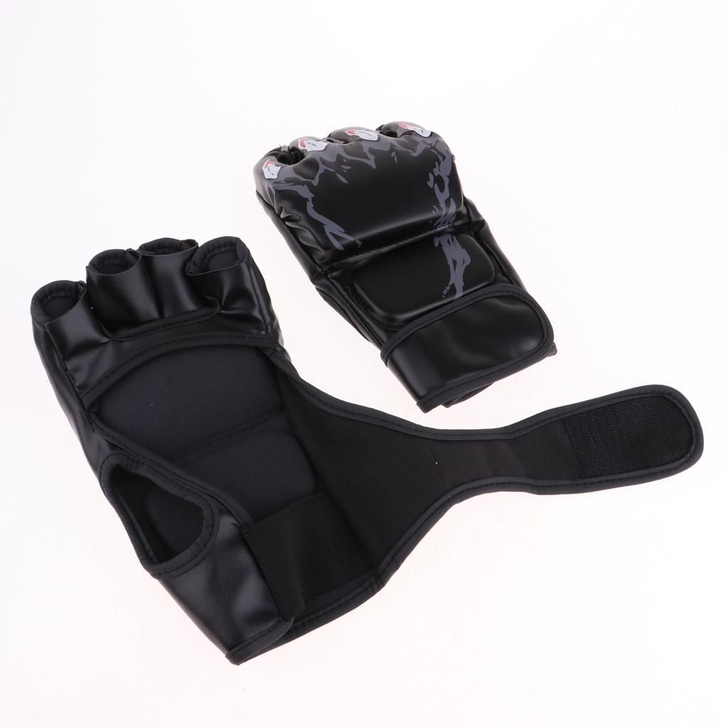 MMA  Half-Finger Boxing Fight  Sparring Punching Black1