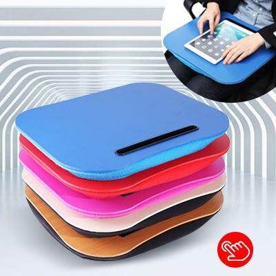 Laptop Tray Lap Desk Cushioned Portable Computer Reading Writing Table Light Wood Grain