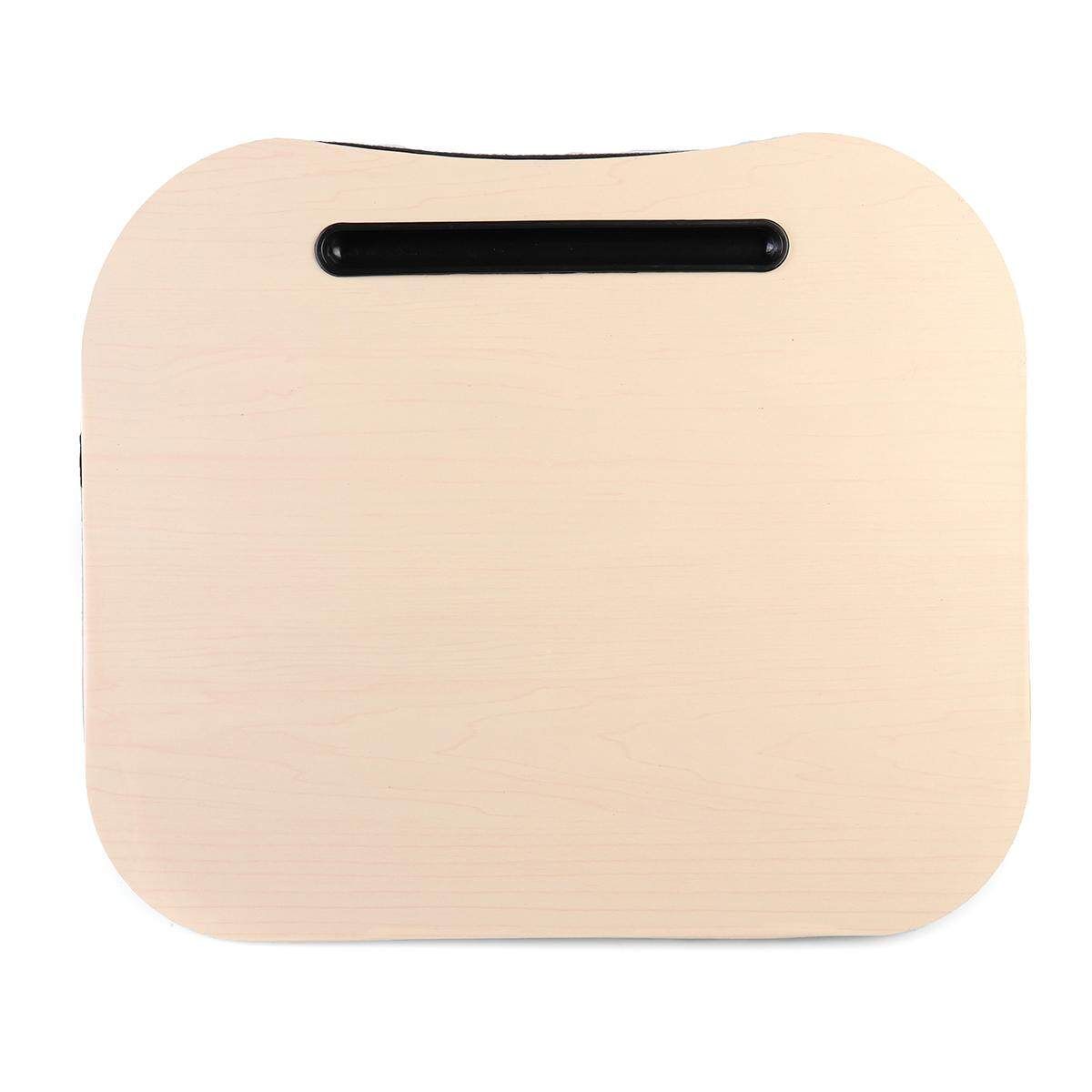Laptop Tray Lap Desk Cushioned Portable Computer Reading Writing Table Light Wood Grain