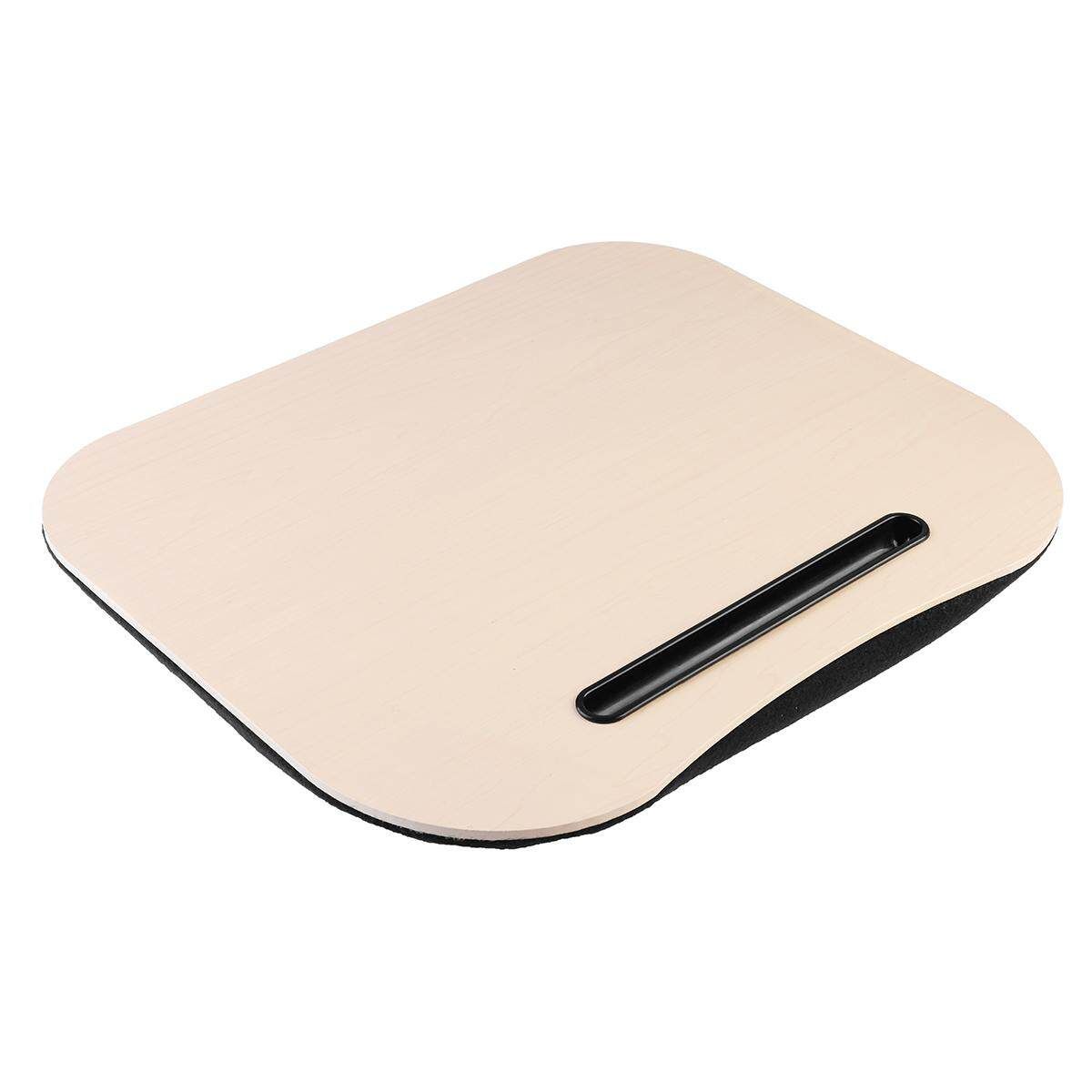 Laptop Tray Lap Desk Cushioned Portable Computer Reading Writing Table Light Wood Grain