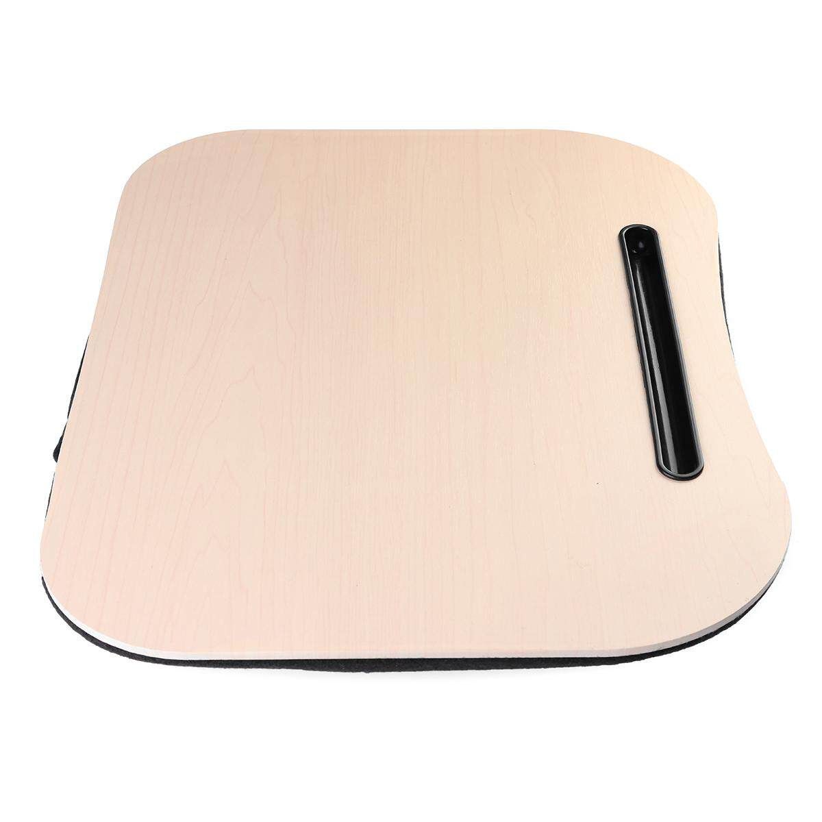Laptop Tray Lap Desk Cushioned Portable Computer Reading Writing Table Light Wood Grain