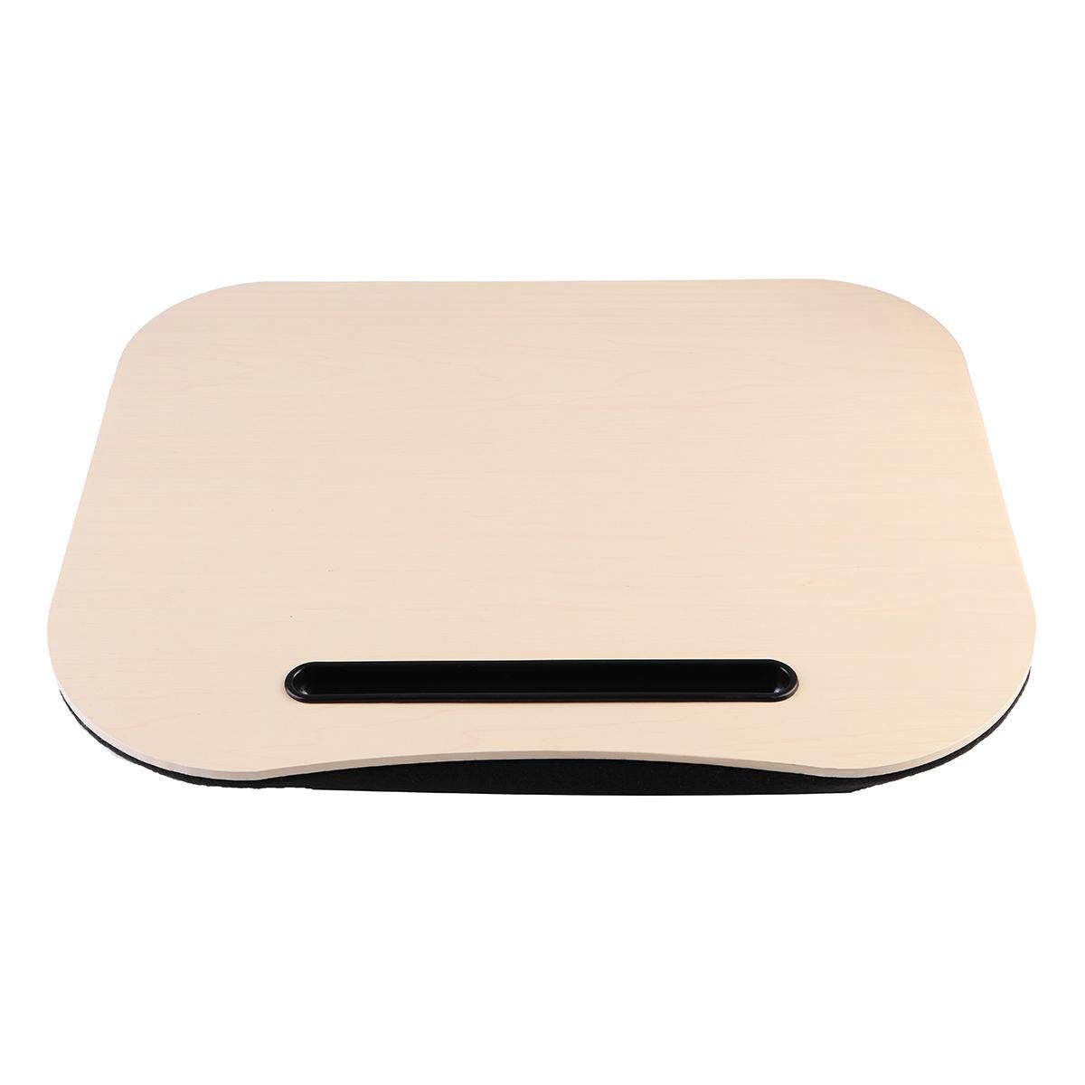 Laptop Tray Lap Desk Cushioned Portable Computer Reading Writing Table Light Wood Grain