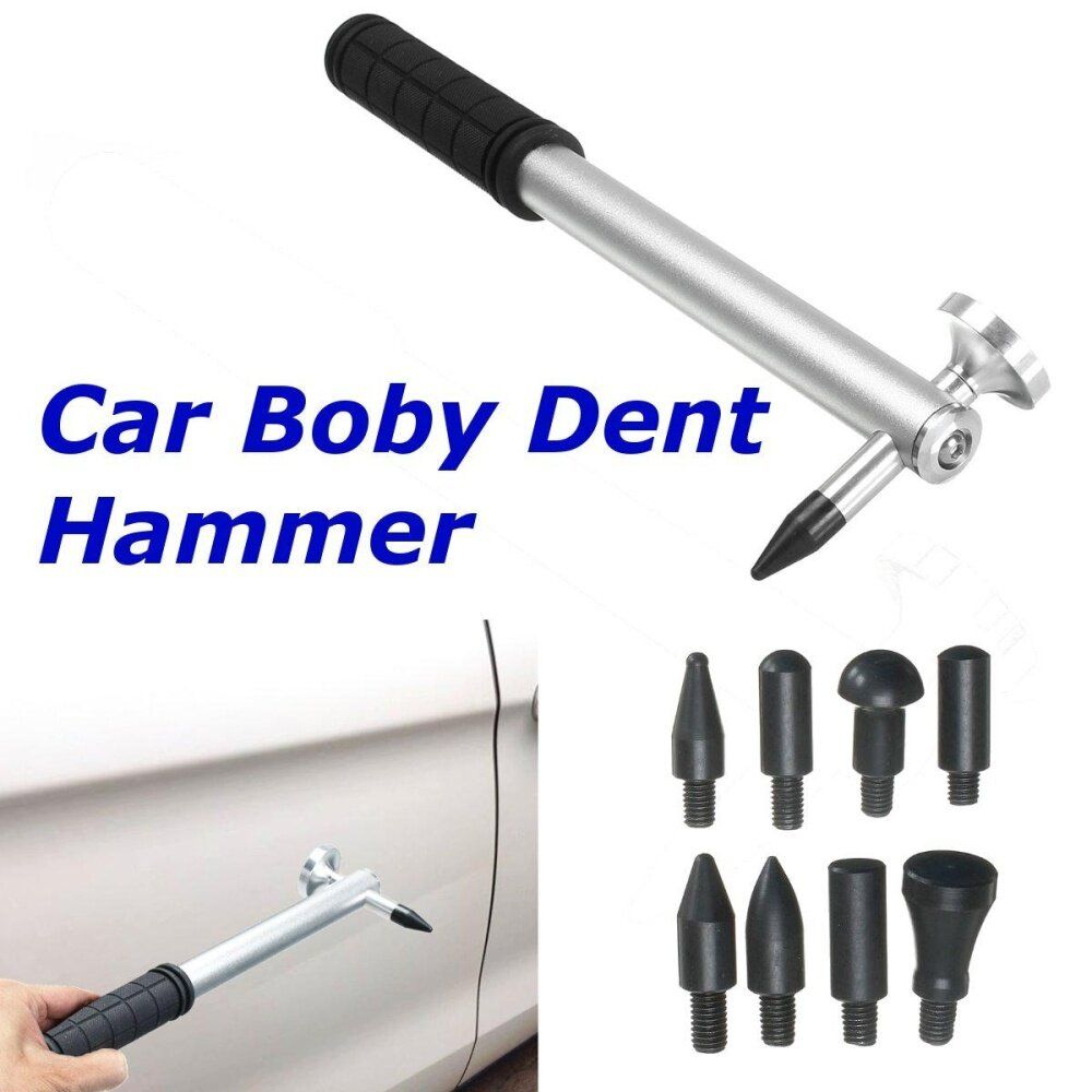 Car Boby Paintless Dent Repair PDR Tools Multi-Functional Tap Down Hammer 9Heads