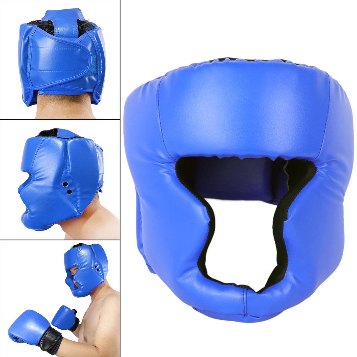 Boxing Sparring Head Protector 58 To 66CM Blue
