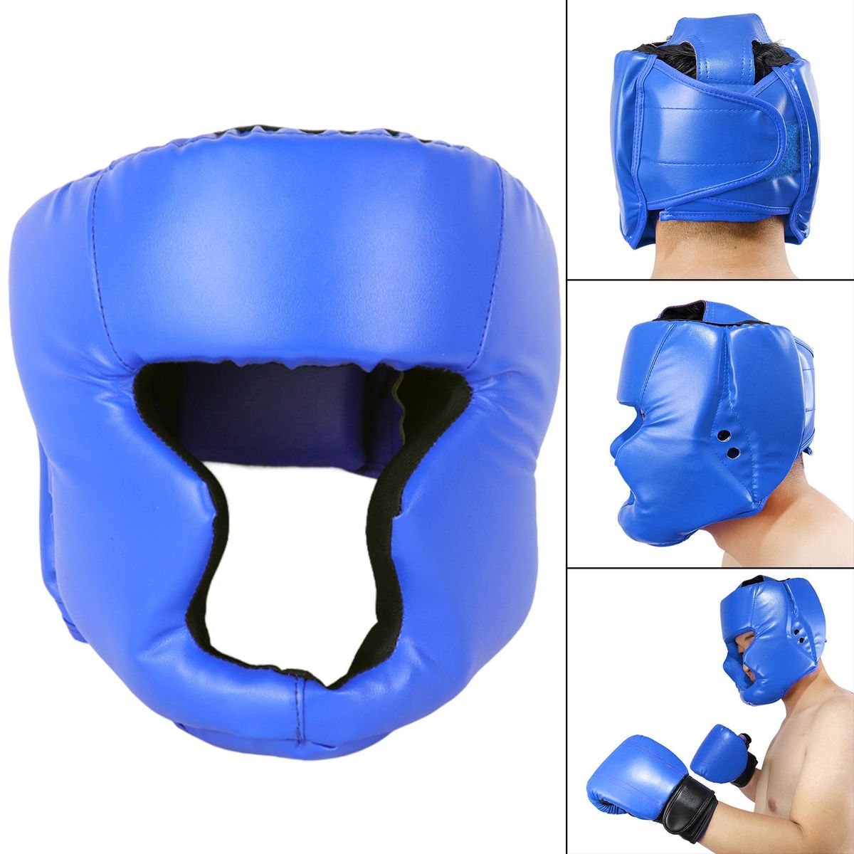 Boxing Sparring Head Protector 58 To 66CM Blue