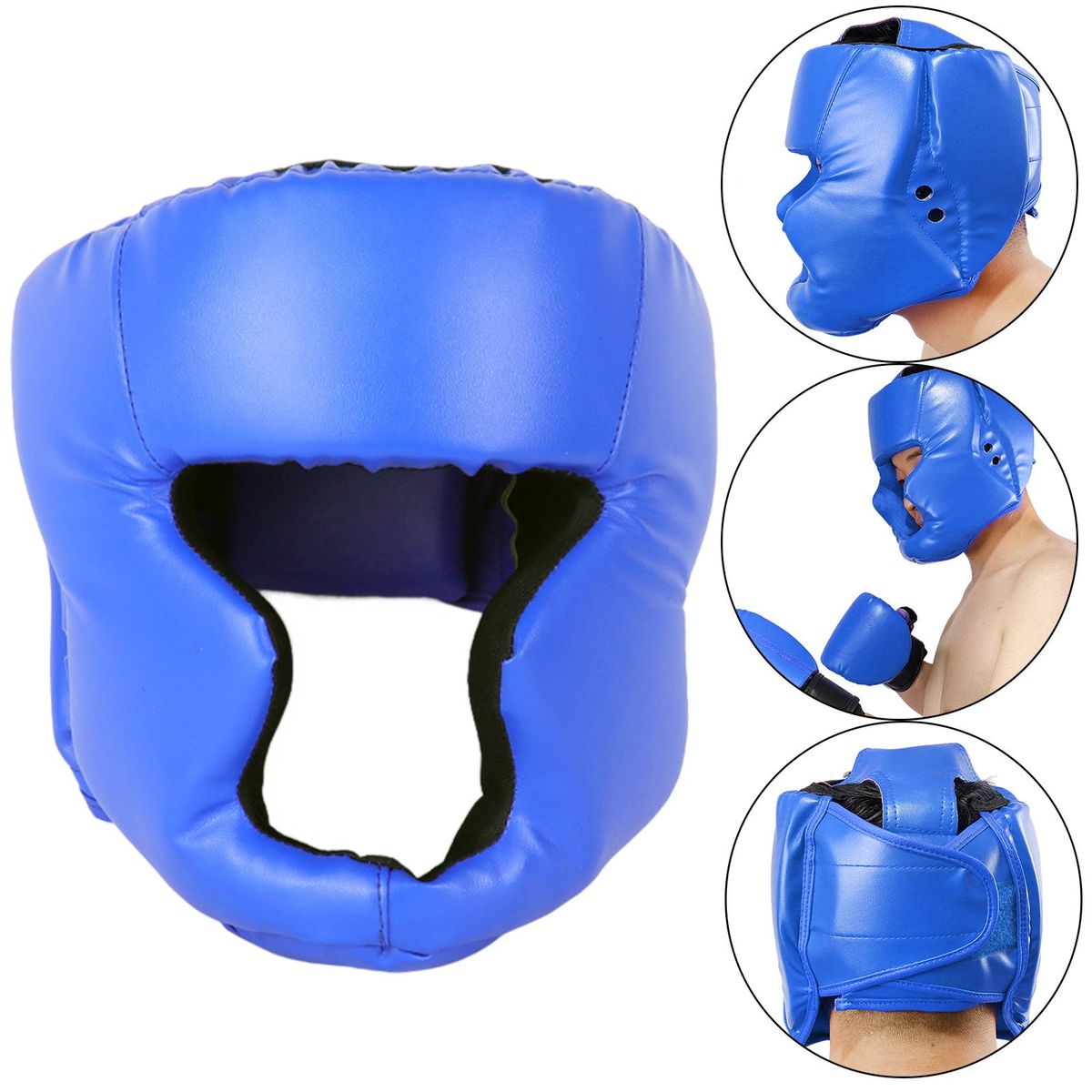 Boxing Sparring Head Protector 58 To 66CM Blue