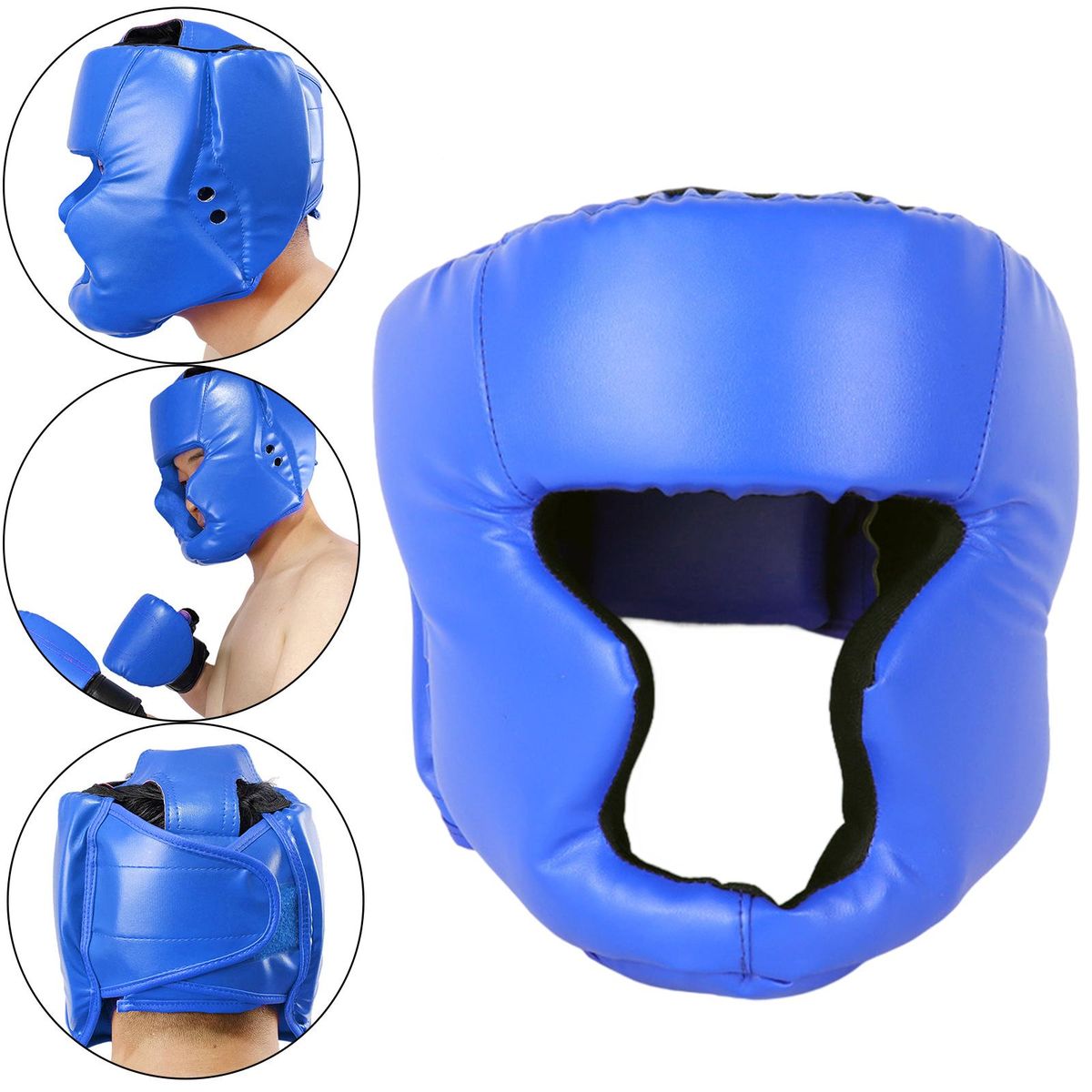 Boxing Sparring Head Protector 58 To 66CM Blue