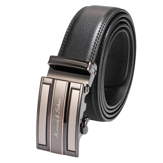 Automati    Bu Kle Soft Leather Belts For Men Male  Asual Waist Bands-black-16