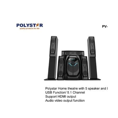 7.5 inches Powerful Bass Blast Bluetooth Home Theatre System 5 Speaker Pv-3338-5.1