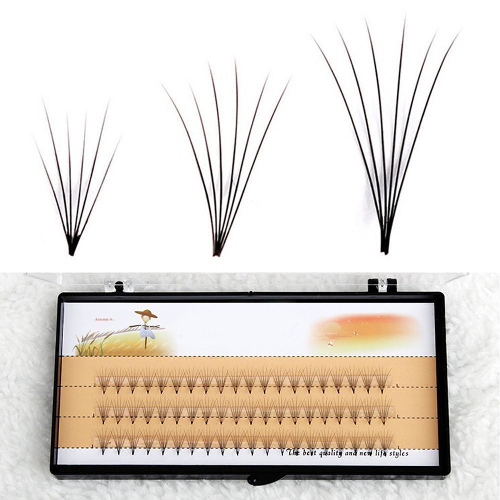 57 Pcs Individual False Eye Lashes 8 10 12mm Black Eyelashes Extension Cluster