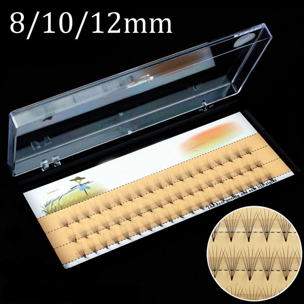 57 Pcs Individual False Eye Lashes 8 10 12mm Black Eyelashes Extension Cluster