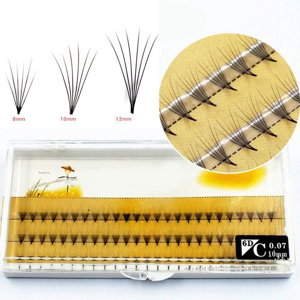 57 Pcs Individual False Eye Lashes 8 10 12mm Black Eyelashes Extension Cluster