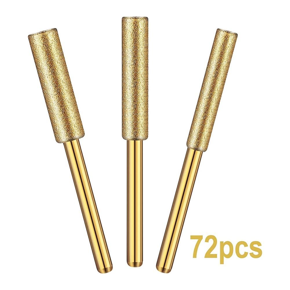 72Pc Diamond Chainsaw Sharpener High Hardness Chainsaw Sharpener Kits for Electric Gold Chain Saw 532316732In